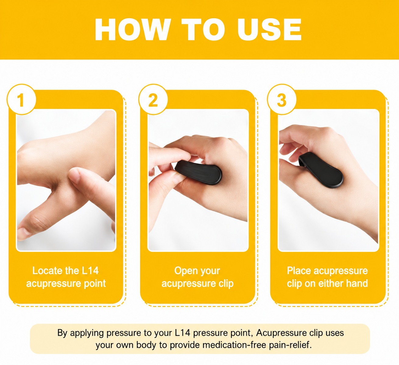 Sugar Control LI4 Acupressure Point Clip Pack of 1