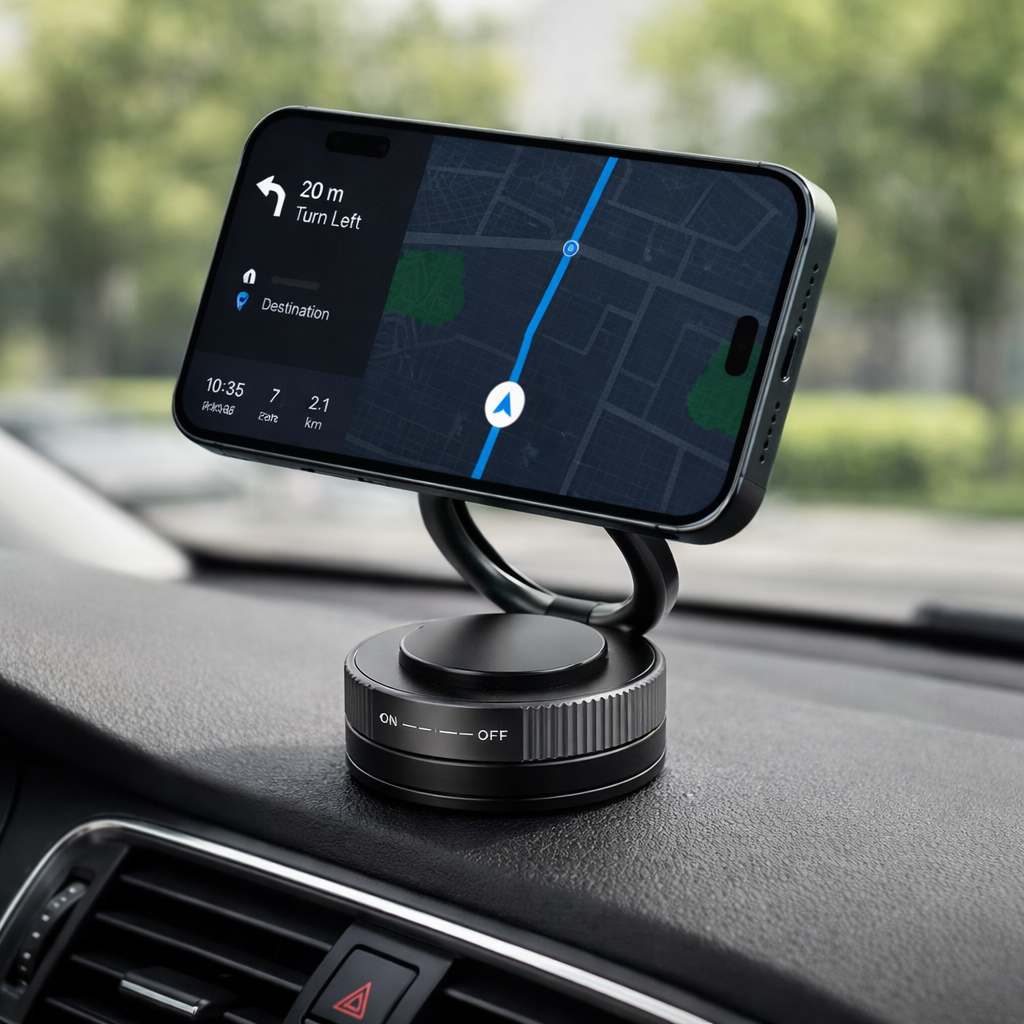Premium 360° Rotating Magnetic Phone Holder – Foldable Adjustable Desk & Car Mount