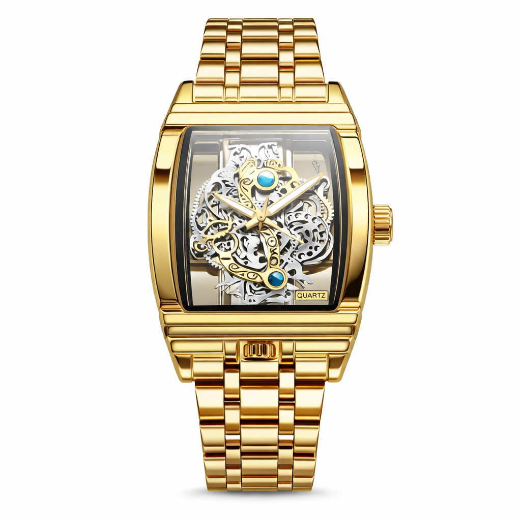 Royal Skeleton Tonneau Watches for Men