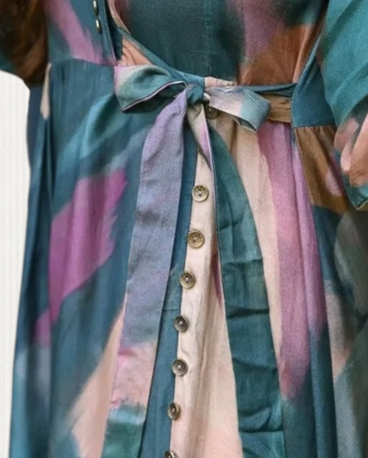 Modern Abstract Print Casual Wear Dress