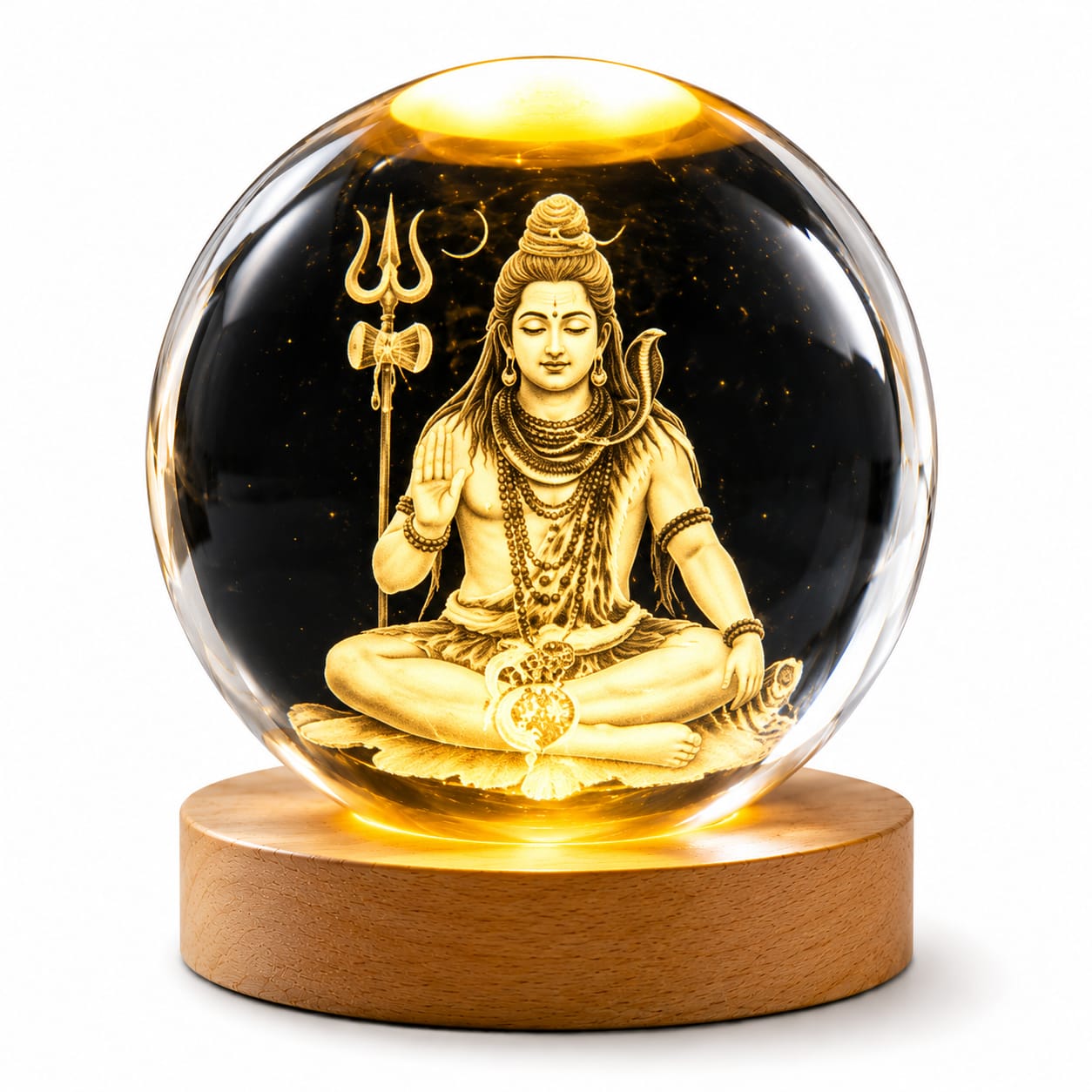 DivineGlow 3D Crystal Ball Lamp
