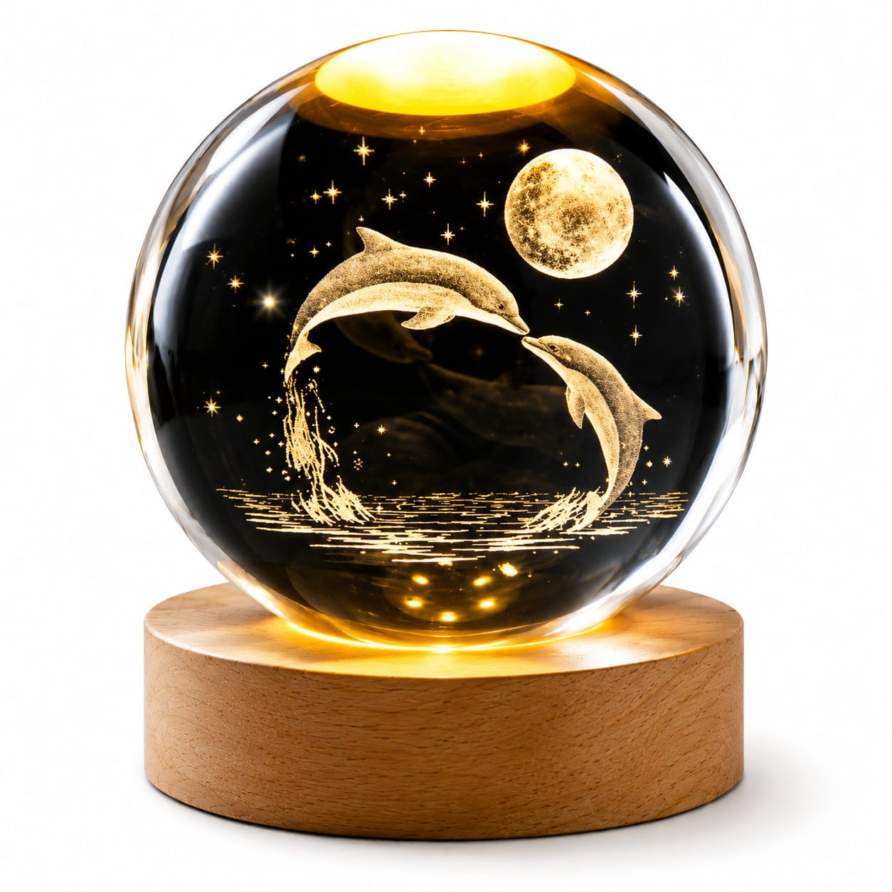 DivineGlow 3D Crystal Ball Lamp