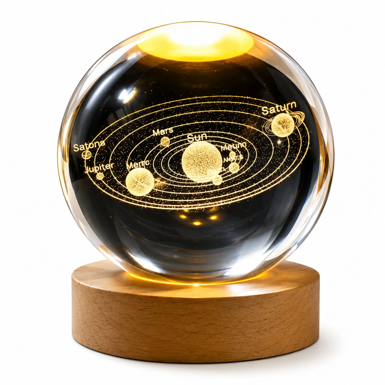DivineGlow 3D Crystal Ball Lamp