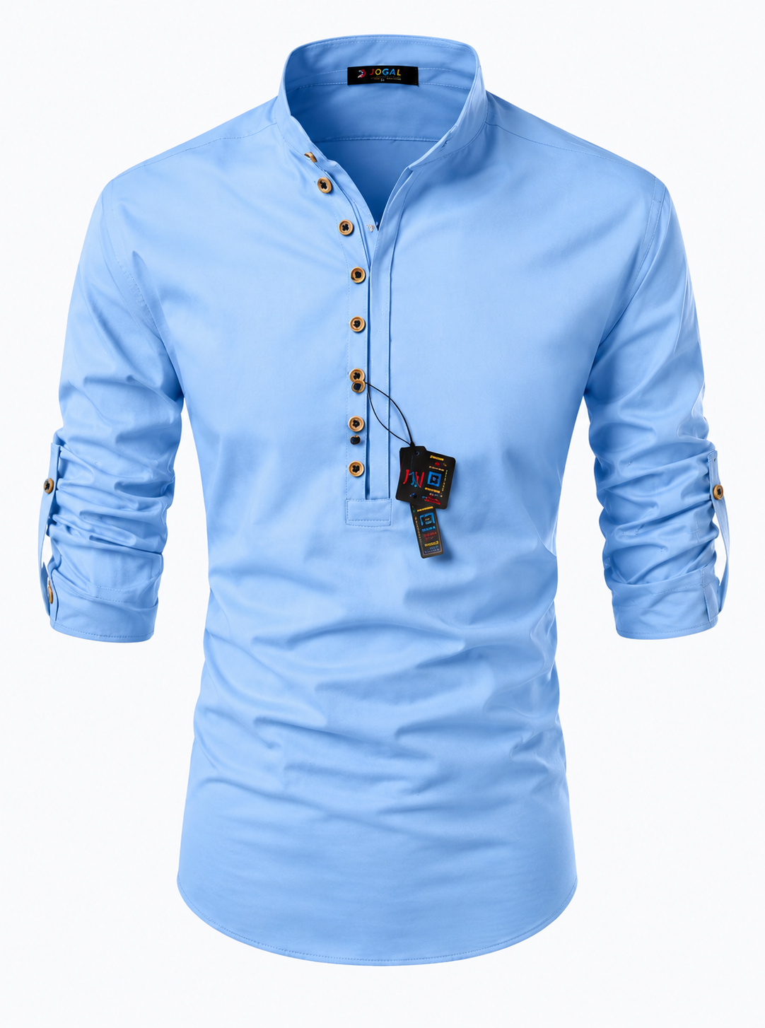 Stylish Men’s Casual Cotton Henley Shirt