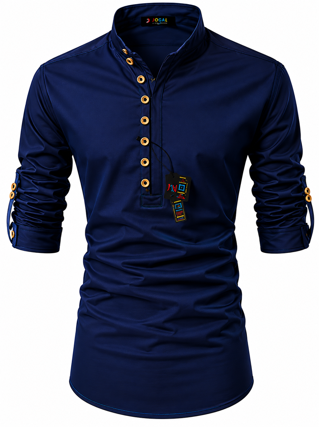 Stylish Men’s Casual Cotton Henley Shirt