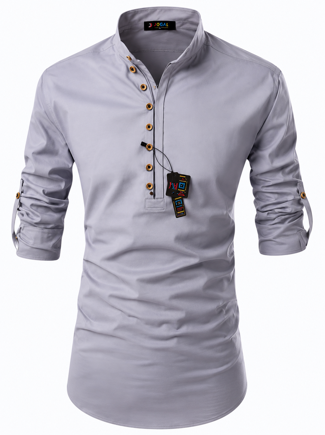 Stylish Men’s Casual Cotton Henley Shirt