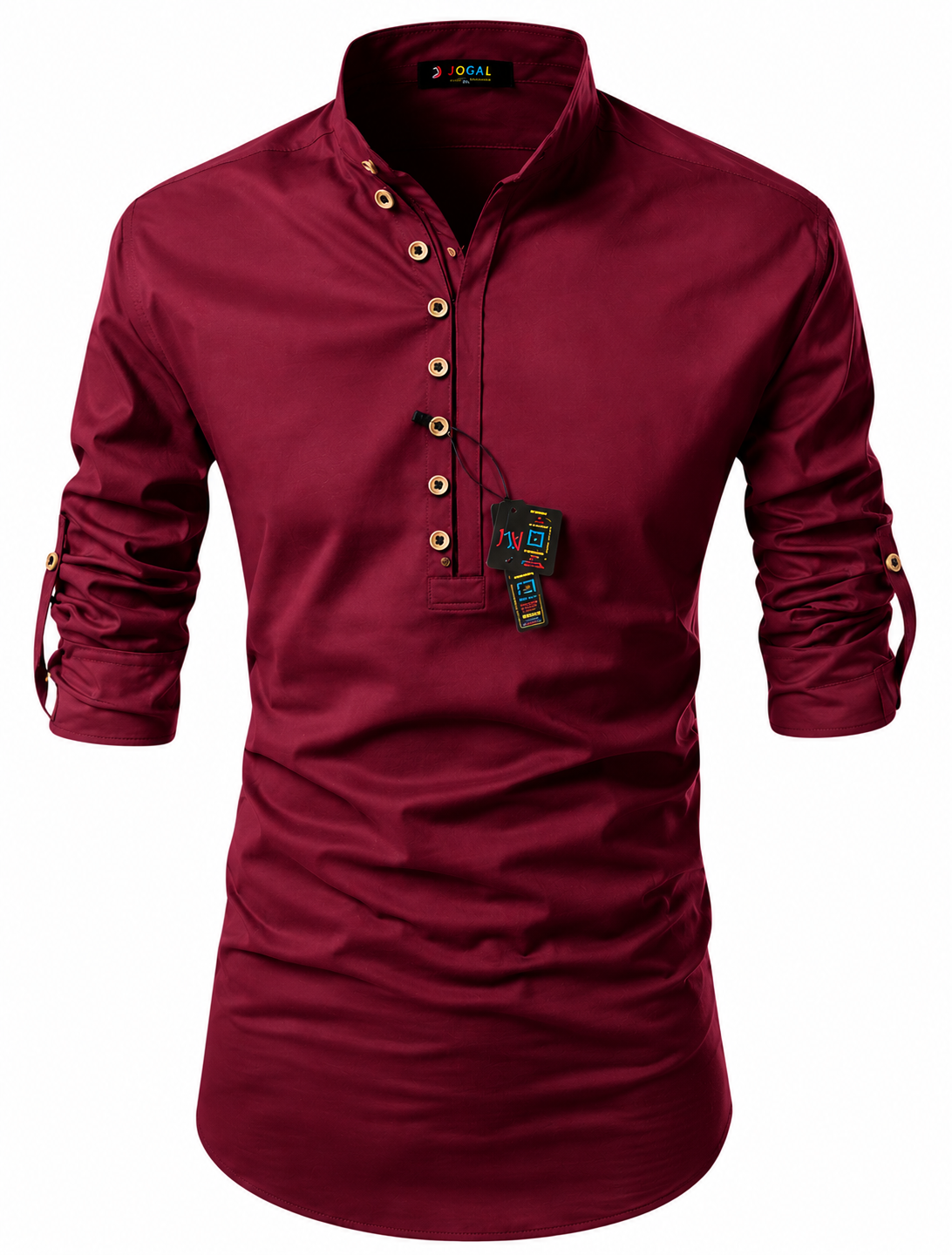 Stylish Men’s Casual Cotton Henley Shirt